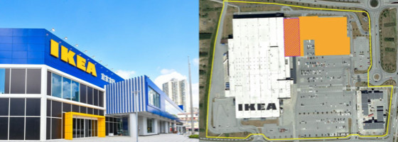 Bilden till vänster föreställer Ikeas första ”Home experience of tomorrow varuhus” som öppnade i i Shanghai 2021. Varuhuset i Malmö var också tänkt att omvandlas till ett liknande center för livet hemma där man även planerade att bygga nya arbetsplatser och ytor för innovation, utveckling och kreativa möten i anslutning till varuhuset. Nu har dock Ikea bestämt sig för att skrota de planerna och avsluta arbetet med detaljplanen.