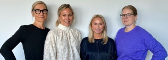 Från vänster i bild: Anneli Albäck, Marie Sandgren, Klara Jebsen och Ellen Hjelmgren.