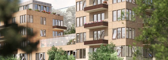 Rendering av Sveafastigheters kommande projekt i Solna