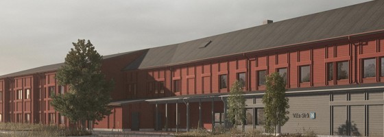 Illustration av fastighet Karlskoga Byggaren 4, Tengbom arkitekter.