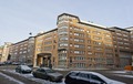 Kvarteret Läkaren vid Norra Bantorget. Flat Iron Building till höger är Norrportens första förvärv i Stockholm. Bild: Norrporten.