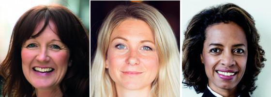 Karolin Forsling, Lisa Farrar och Rahel Belatchew – missa inte deras panelsamtal på seminariet Fastighetskvinnan på Grand Hotel i Stockholm den 4 september.