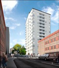 NCC har fått i uppdrag av Svenska Bostäder att bygga ett tolvvåningshus i Vällingby. 