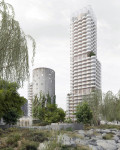 Förslaget Habitat vann arkitekttävlingen för Limhamns silor. Det är framtaget av team Nilsson Rahm Arkitekter + Johan Dehlin Arkitektkontor + 6a architects.