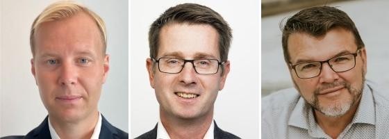 Jens Skoglund, Micael Averborg och Marcus Andersson utgör investeringspanelen på nästa veckas mötesplats i Uppsala.