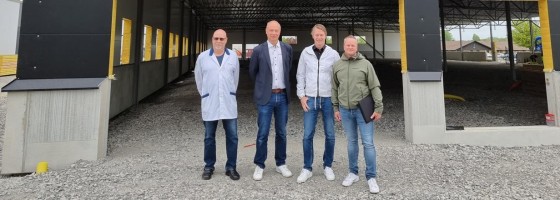 Mats Hansson, projektchef på Inission, Carl Lidén, Managing Director på Inission, Tommy Åstrand, vd för SLP, och Nicklas Schmidt, affärsutvecklare på SLP.
