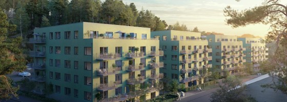 Projekten Tallbacken Snättringe utgörs av totalt cirka 190 bostäder.