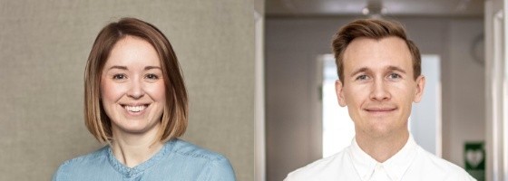 Johanna Olofsson, hållbarhetschef på Diös, och Pelle Tunell, vd på Plant.
