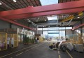 Visionsbild över den 1700 kvadratmeter stora verkstadshallen i The Yards nya byggnad från och med januari 2025, Utrustningsverkstaden.