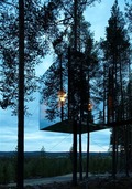 Trädhotellet i Harads utanför Luleå är ett av bidragen som tävlar om att bli World Building of The Year 2011. Bakom arkitekturen står Tham & Videgård Arkitekter. Foto: Åke Eson Lindman.